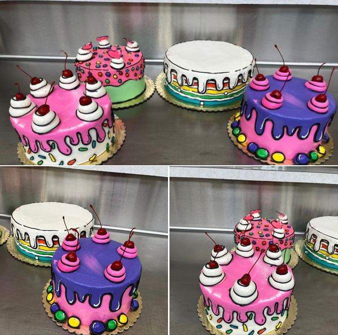 Cartoon style cakes